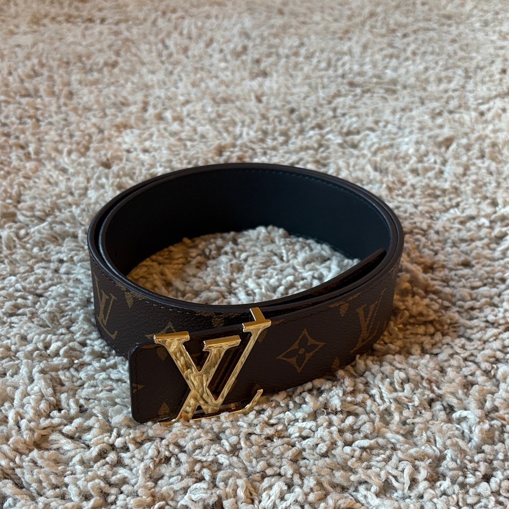 Louis Vuitton Monogram Brown and Gold Belt